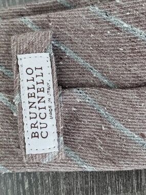 Brunello Cucinelli Gray , Pewter Silk Tie
